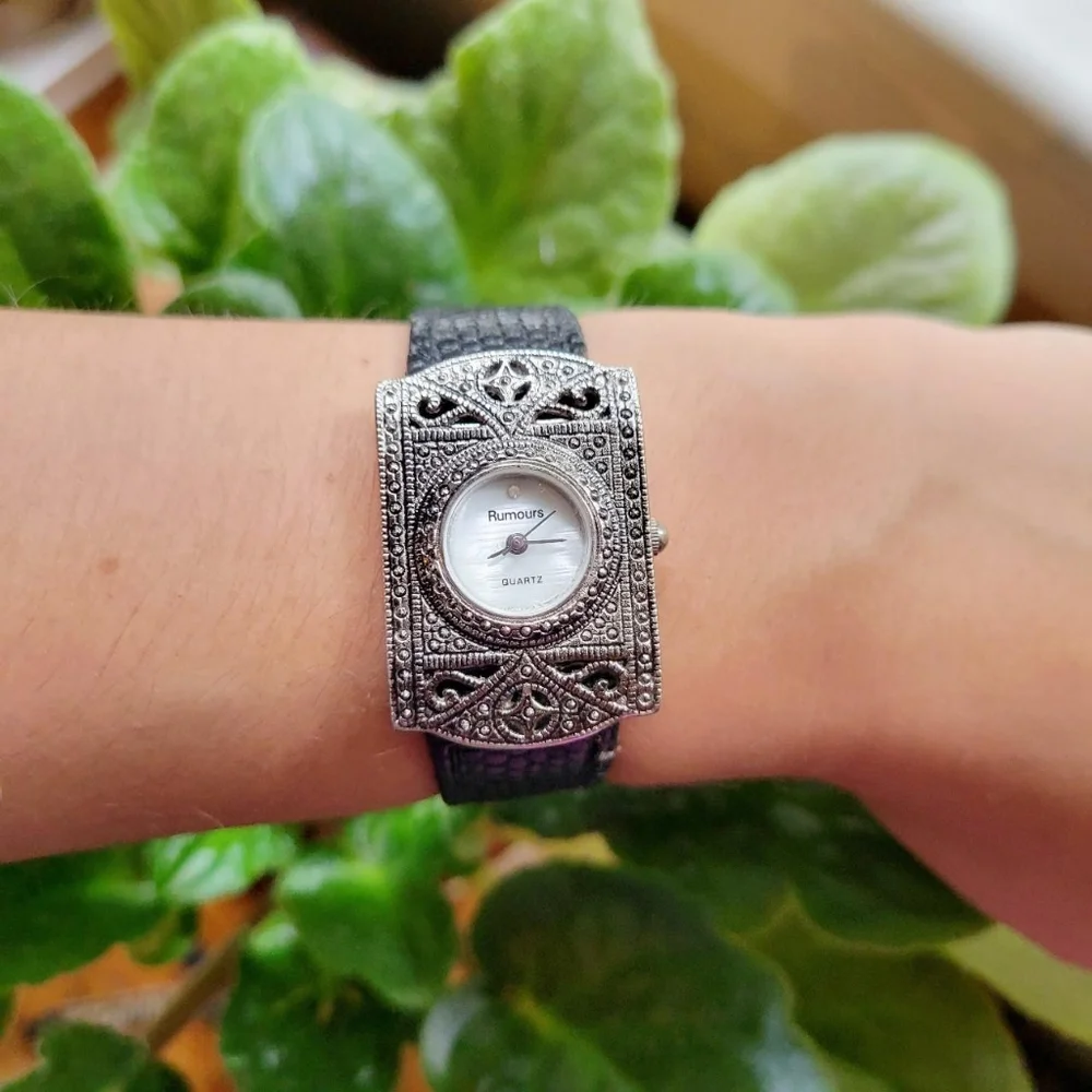 Genuine Leather Rumours Ornate Quartz Watch